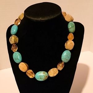 Multi~color stone necklace